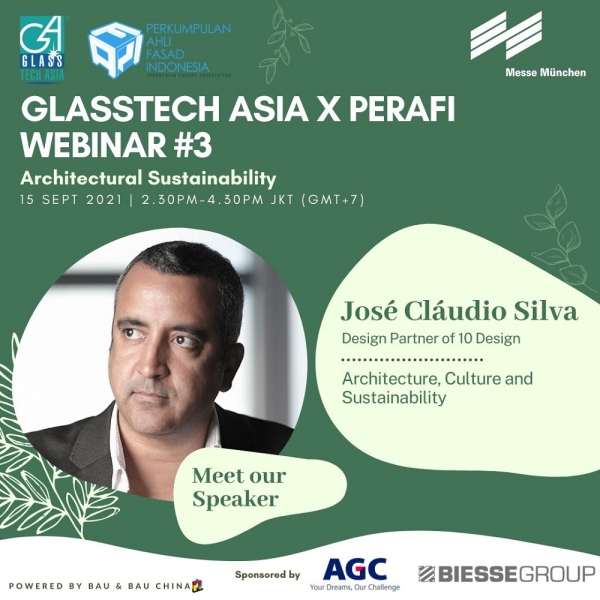 Join José from Our Singapore Studio at Glasstech Webinar on 15 Sep